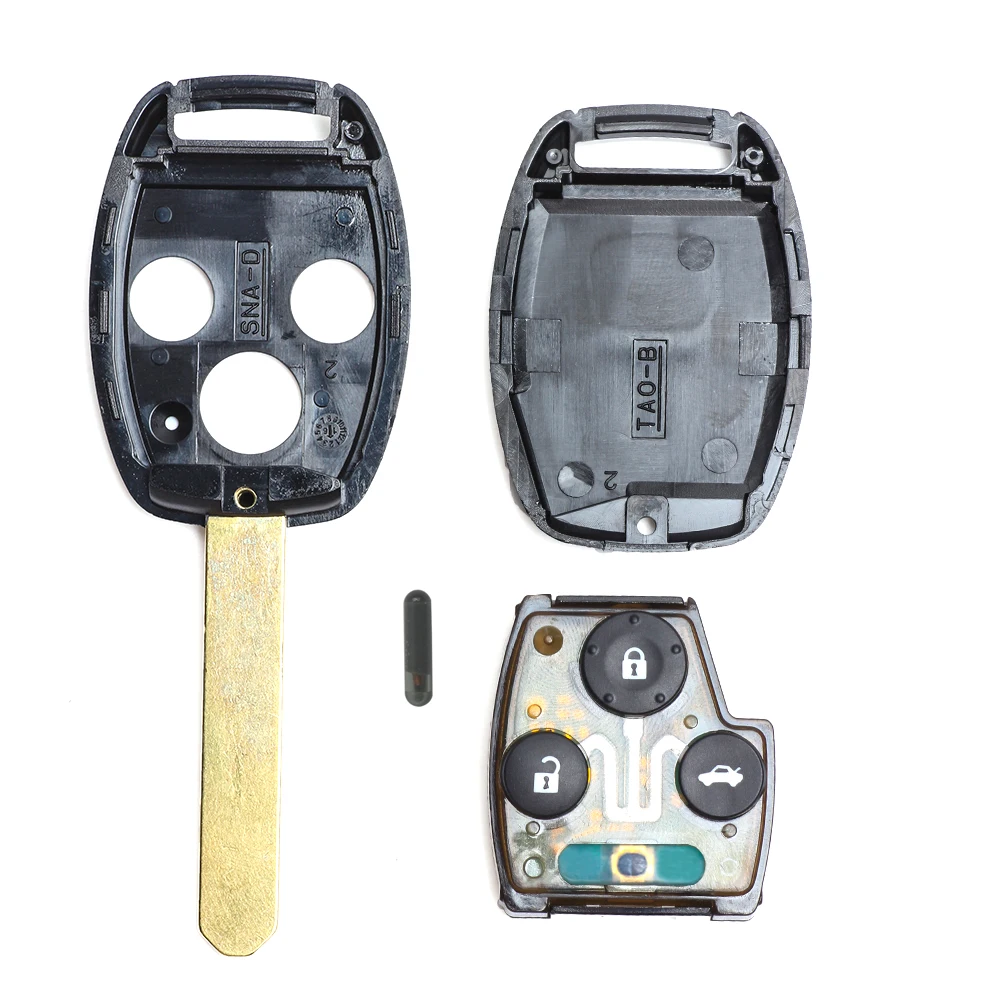 Keyecu Remote Key 3 Buttons 433Mhz ID48 Chip for Honda Accord 2003 2004 2005, CR-V 2005 2006, Car Key