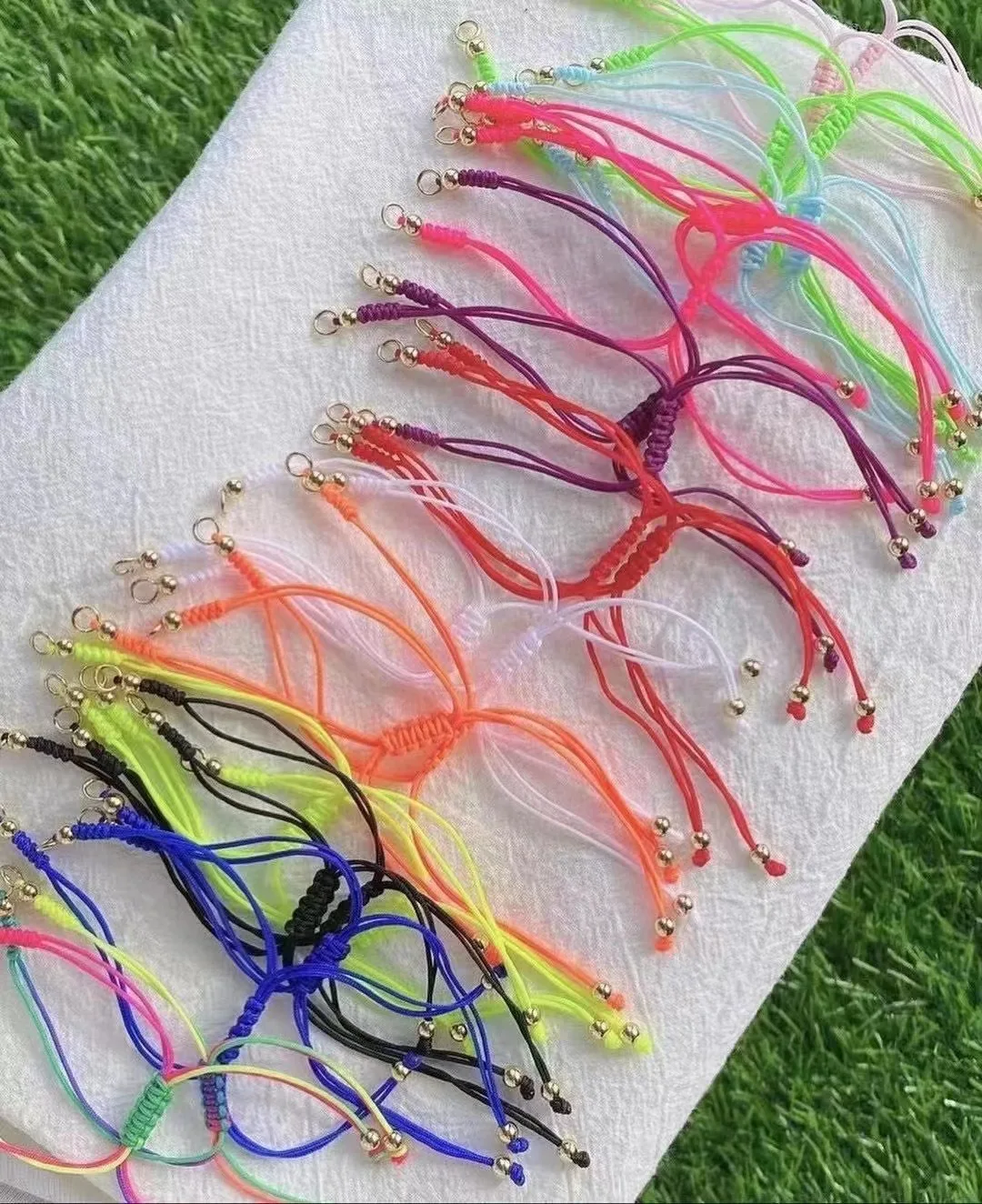 20PCS, Colorful String Rope Macrame Adjustable Chains For Women Diy Handmade Connector Charms Bracelets Jewelry Making