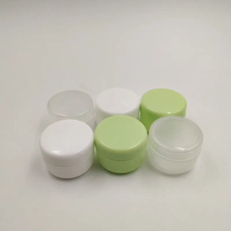 25pcs/lot 10G/10ML PP Empty Small Plastic Cosmetic Containers Travel Makeup Toiletry with Lids Travel Jars for Cream ,sample