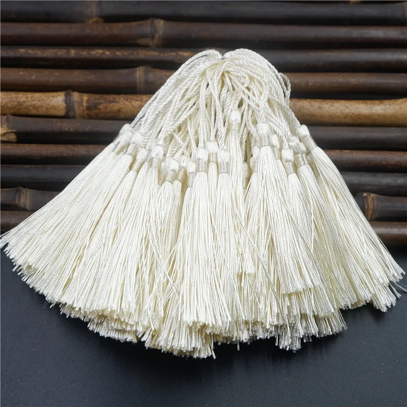 50PCS/Pack 8cm Color Hanging rope Polyester Tassels Fringe Sewing Bang Tassel Trim Key Tassels For DIY Embellish Curtain Access