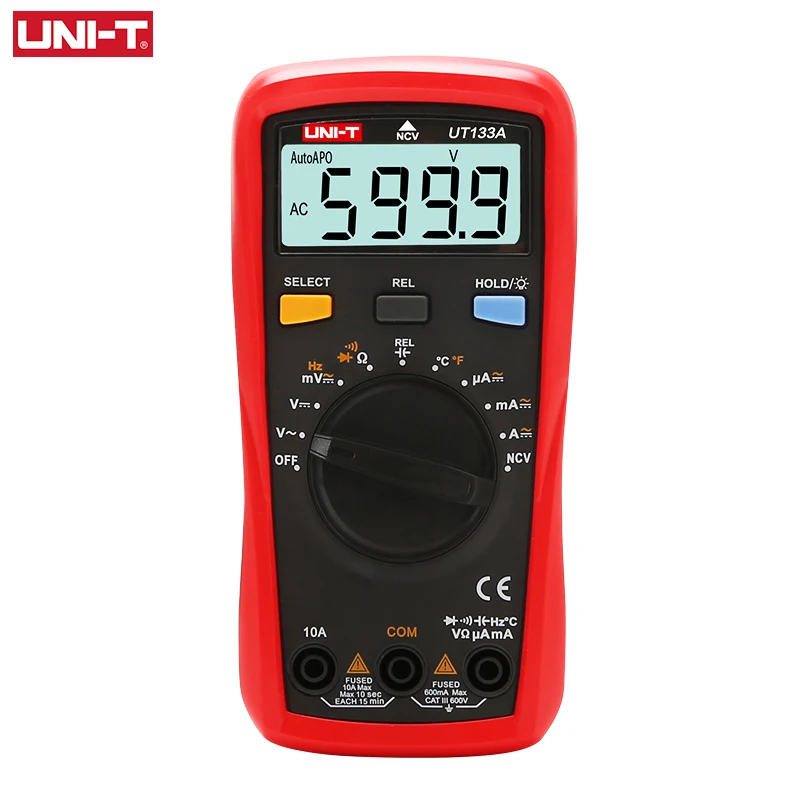 UNI-T UT133A UT133B Multimetr Cyfrowy 6000 Odczytów Multimetro Tester Napięcia AC/DC Miernik Częstotliwości Pojemności Miernik Prądu