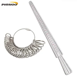 Metalen Uk Ring Sizer Doorn Ringen Maat Maatregel Tool Vinger Gauge Kit Sieraden Sizing Gereedschap Uk Maten A-Z Voor Mannen vrouwen Staal