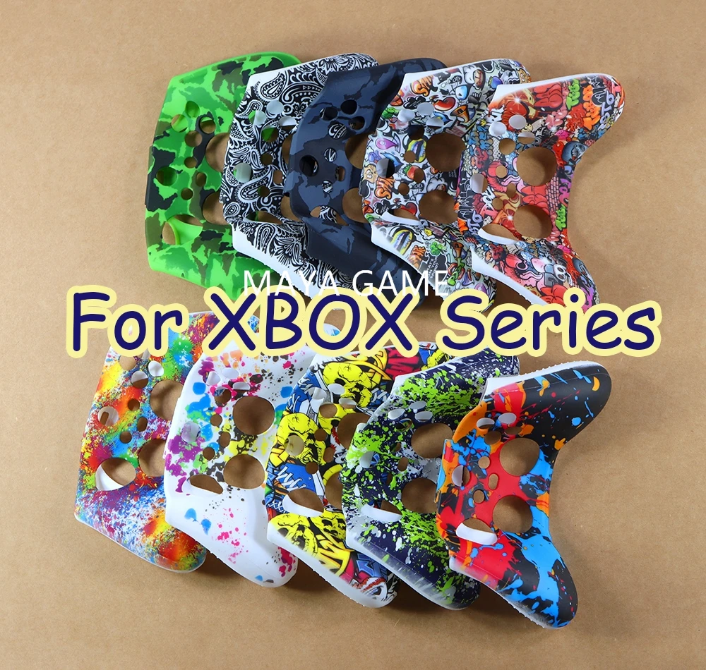 For Xbox Series X S Controller Water Transfer Printing Protective Skin Silicone Case for XBox s xSoft Silicone Case