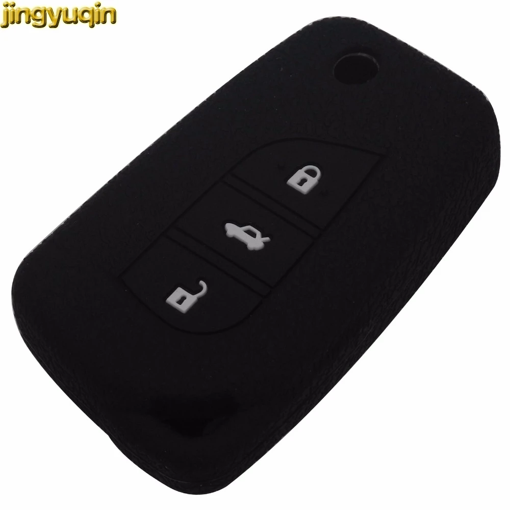 Jingyuqin 80pcs 3 Buttons Remote Silicone Cover Case Fob For Toyota Camry Highlander Corolla Prado Reiz Crown RAV4 Car Styling