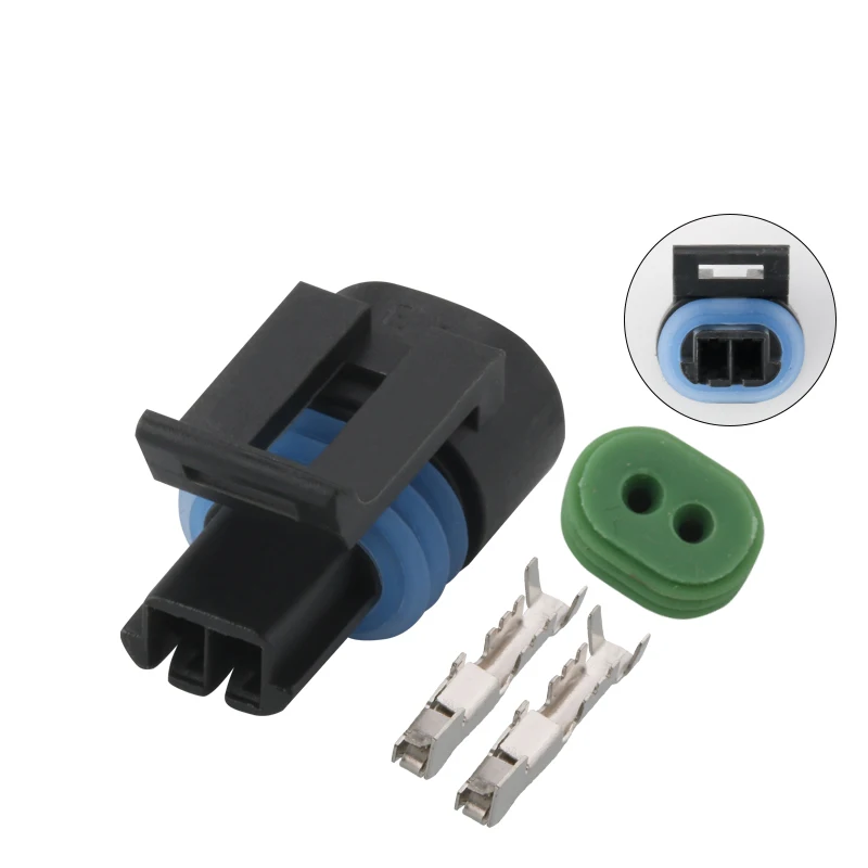 1Set Kit Delphi 2 Pin Way Vrouwelijke Metri-Pack Auto Efi Sensor Plug Water Temperatuur Sensor Socket 12162193