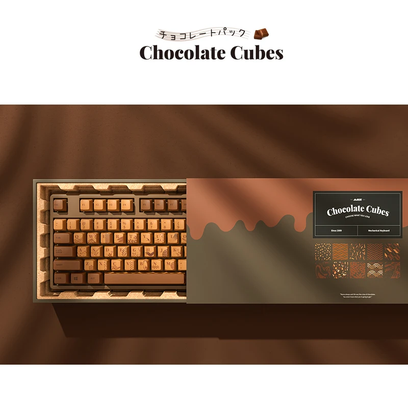 AJAZZ Gaming Keyboard with Res/Green CHERRY Mechanical Switch 104 Keys Chocolate Mechanical Keyboard for Notebook PC