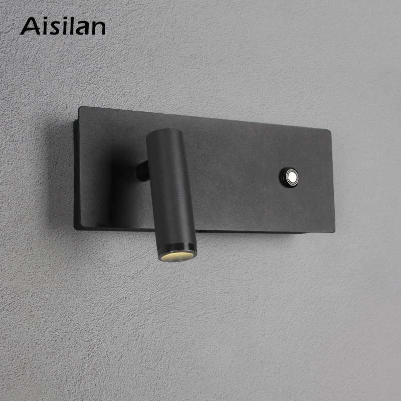 

Aisilan LED Wall Lamp with Touch Dimmable Switch 3W CRI 97 Adjustable Angle and 3-CCT Wall Sconce for Bedroom Living room