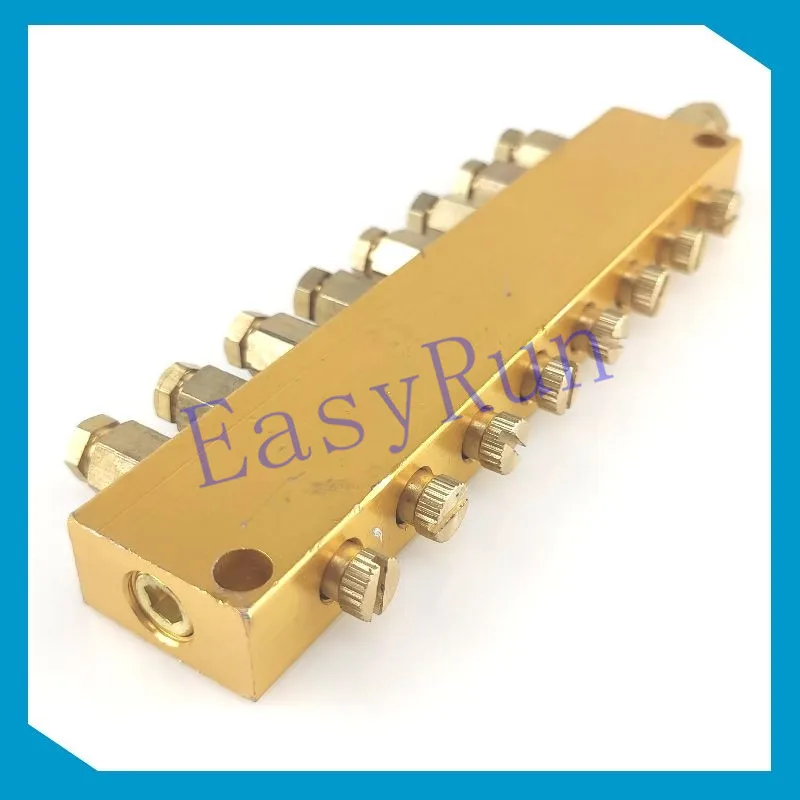 Air Pneumatic Brass Adjustable 8 Ways Oil Distributor Regulating