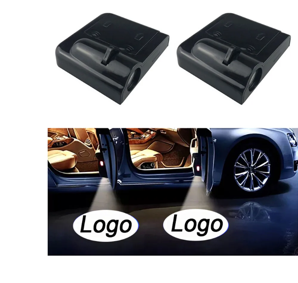 1/2PCS Car Welcome Light Led Door Light Projector Logo For Mitsubishi Asx Lancer Pajero asx Outlander L200 Attrage galant Auto