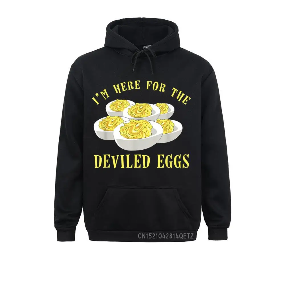 

Comics Long Sleeve Hoodies Labor Day Mens Sweatshirts Deviled Egg Funny Food Gift Chic Comics Sportswears Funky