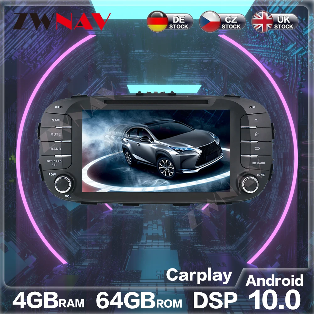 Android 10.0 64GB PX6 Car Radio GPS Navigation for KIA Soul 2014-2017 Auto Stereo Multimedia Player Radio Tape Recorder ISP WIFI