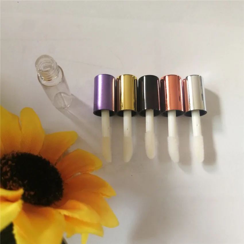 1,2 ml Roségold leere Lip gloss Tube,DIY Kunststoff elegante flüssige Lippenstift Behälter, runde Mini Lip gloss Probe Flasche 5 stücke – Detail 2