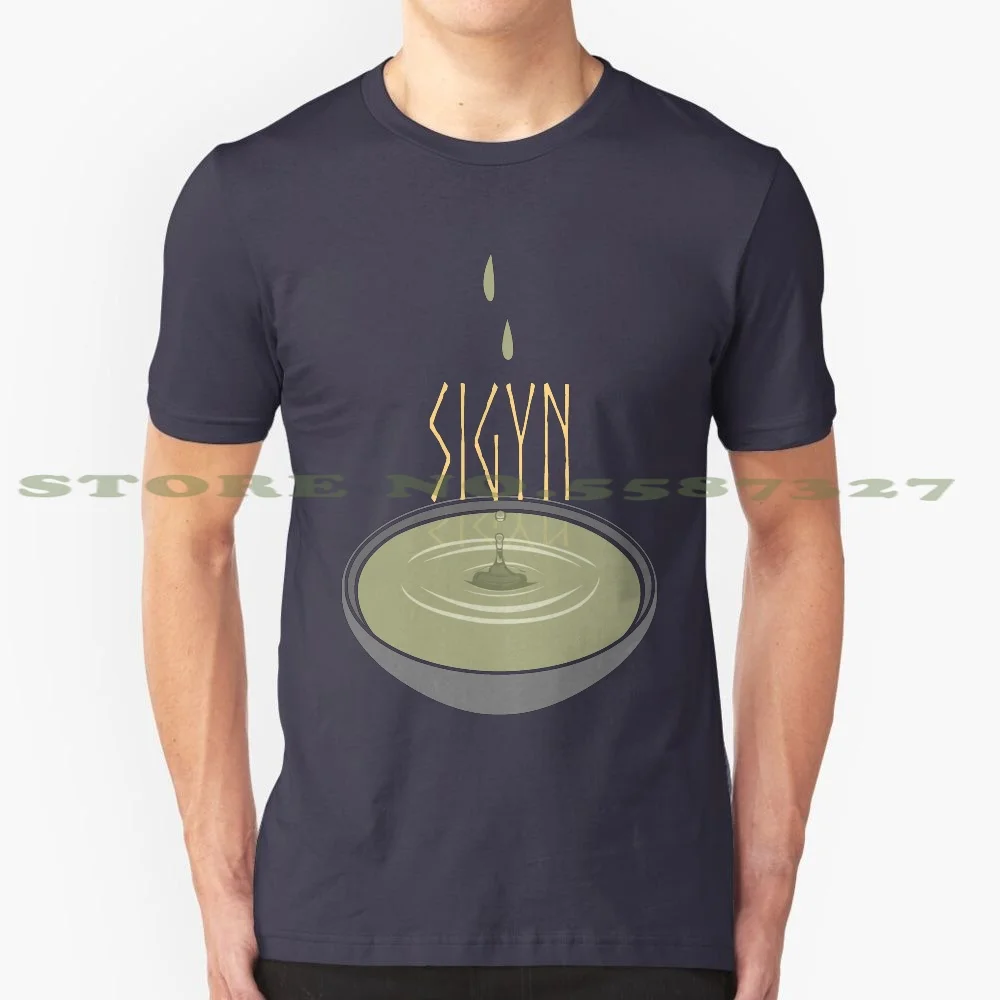 Sigyn 100% Cotton T-Shirt Sigyn Loyalty Nord Norse Pantheon Norse Goddess Wife Norse Mythology Serpent Bowl Angele Gougeon