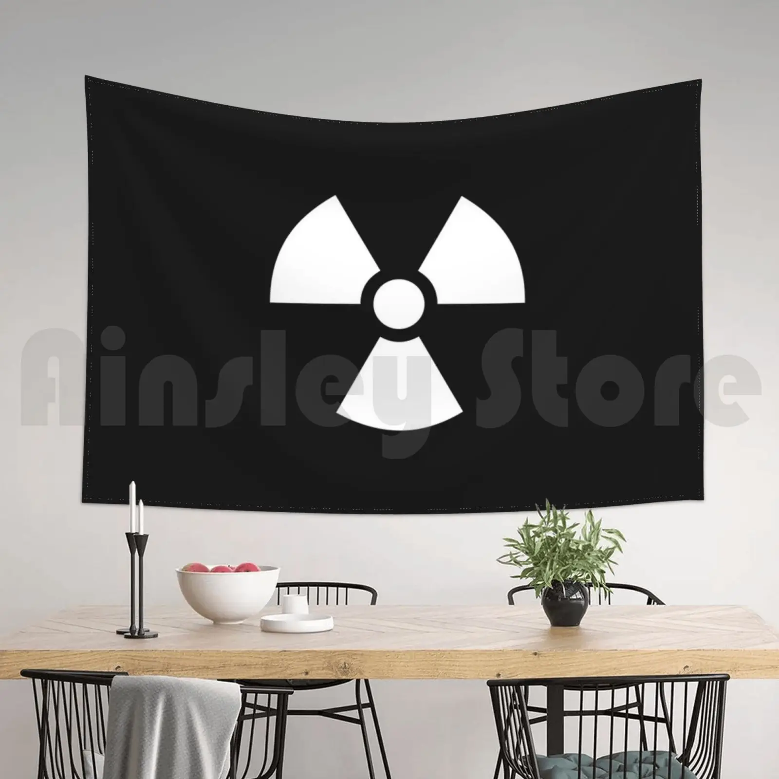 رمز الخطر المشع، نسيج مخصص، رمز الخطر المشع، علامة تحذير، إشعاع #6