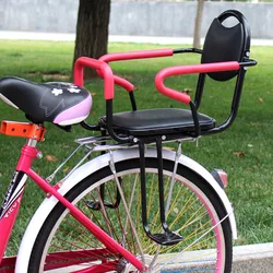 Asiento trasero de bicicleta para niños, asiento de seguridad de coche eléctrico escolar, engrosado y engrosado