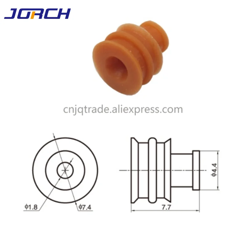 100pcs Sealed waterproof 7.4mm  automotive plug silicone rubber seal wire seals for auto Delphi connector