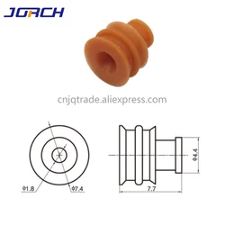 100pcs Sealed waterproof 7.4mm automotive plug silicone rubber seal wire seals for auto Delphi connector
