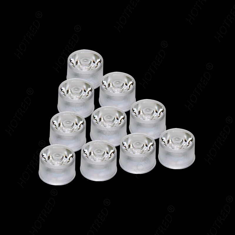 50PCS 100PCS LED Lens RGBW 8pins High Power Light 21.8mm Integrated waterproof 25 30 Degree Lenses for DIY Stage Spot lighting