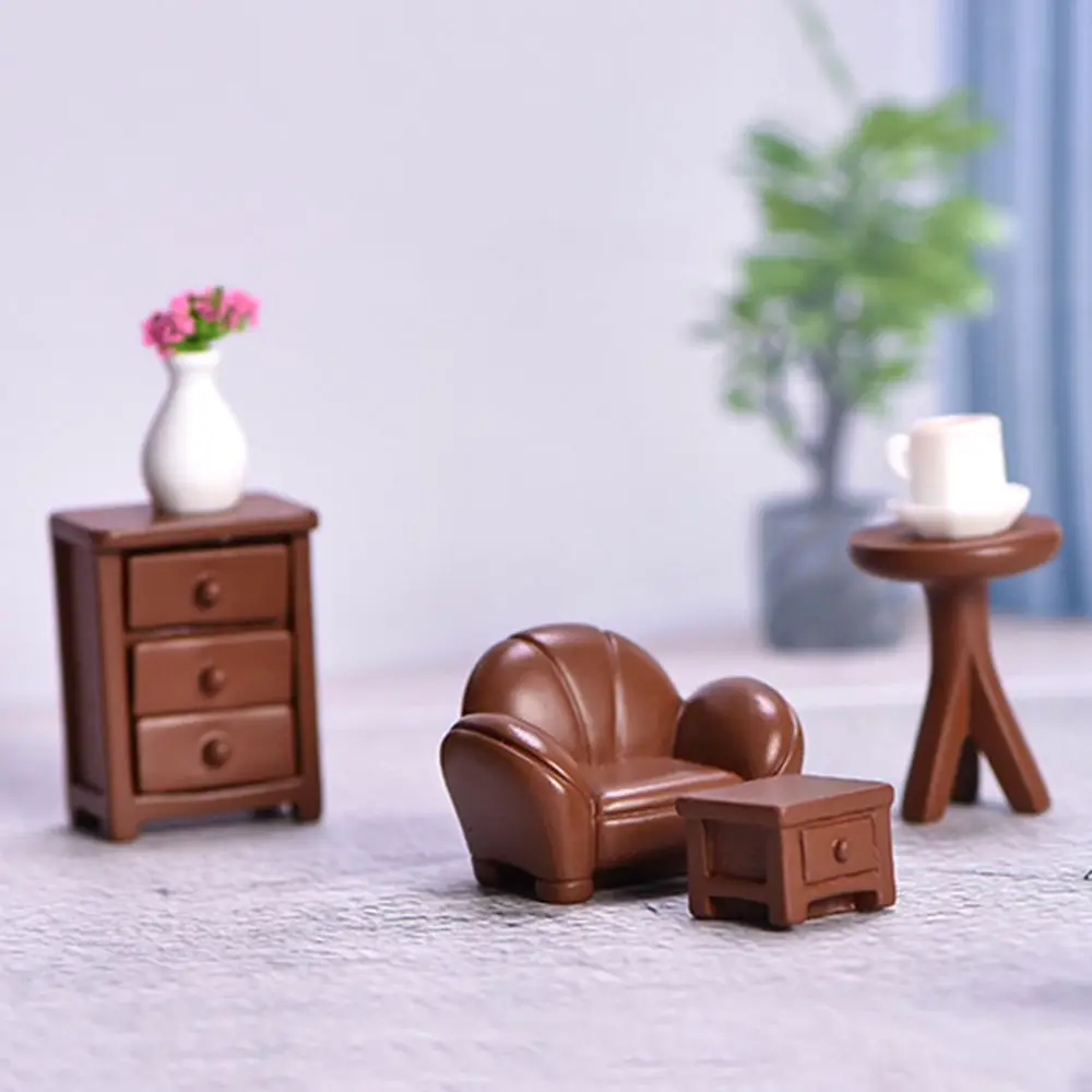 Juego De Silla De Madera En Miniatura Para Casa De Muñecas – Accesorio De Decoración Para Microescenarios
