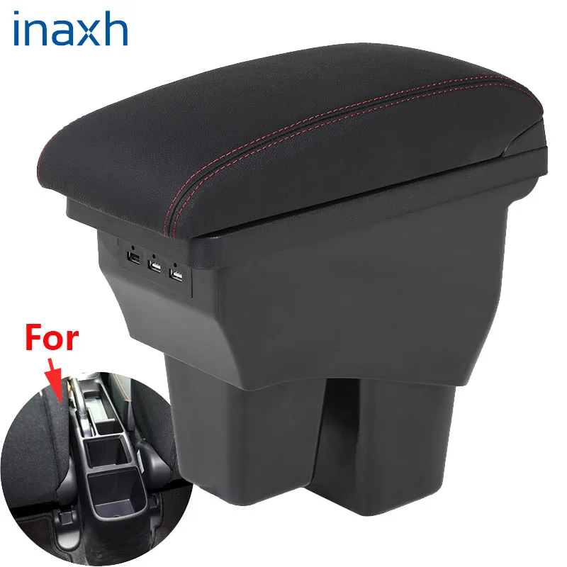 For Honda Fit Armrest For Honda Jazz /Fit Car Armrest box 2015 2016 2017 2018 2019 2020 Retrofit parts Interior Storage box 3USB