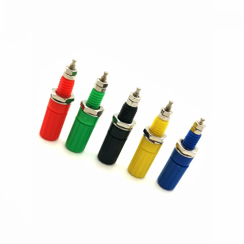 5PCS/Lot 4mm Terminal Test Socket Binding Post For Speaker 4mm Banana Plug Test Probe Conversion Adapter