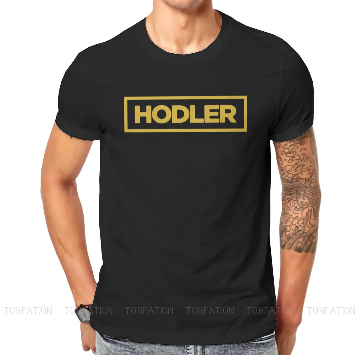 HODLER Fashion TShirts Bitcoin Cryptocurrency Miners Meme Male Style Pure Cotton Tops T Shirt O Neck Oversized