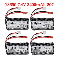 JST Plug 7.4V 3200mAh 18650 2S Lipo Battery For Wltoys A959 MJX F45 Huanqi 957 948 RC Helicopter FOR WLtoys A959 Battery Parts