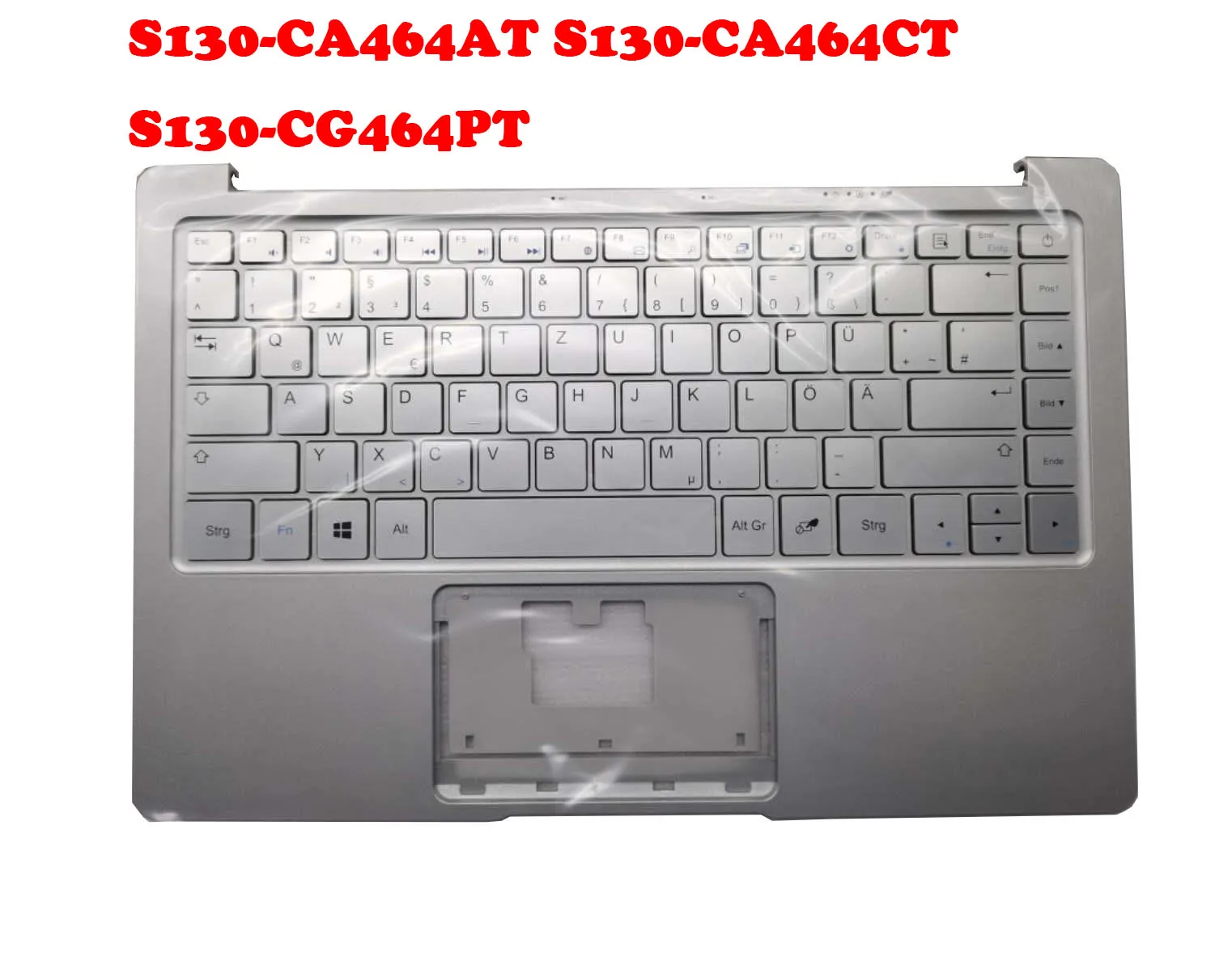 

Laptop PalmRest&Keyboard For PEAQ PNB S130-CA464AT S130-CA464CT S130-CG464PT Silver C Shell With German GR/IT/SW