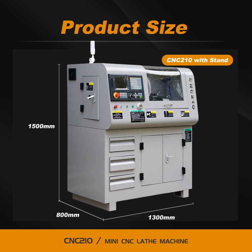 CNC210 MINI Tiện Bằng Máy CNC Máy Tự Động Dụng Cụ Ăn Cao Cấp Phần Cứng Máy Công Cụ Hộ Gia Đình Nhỏ Để Bàn Tiện