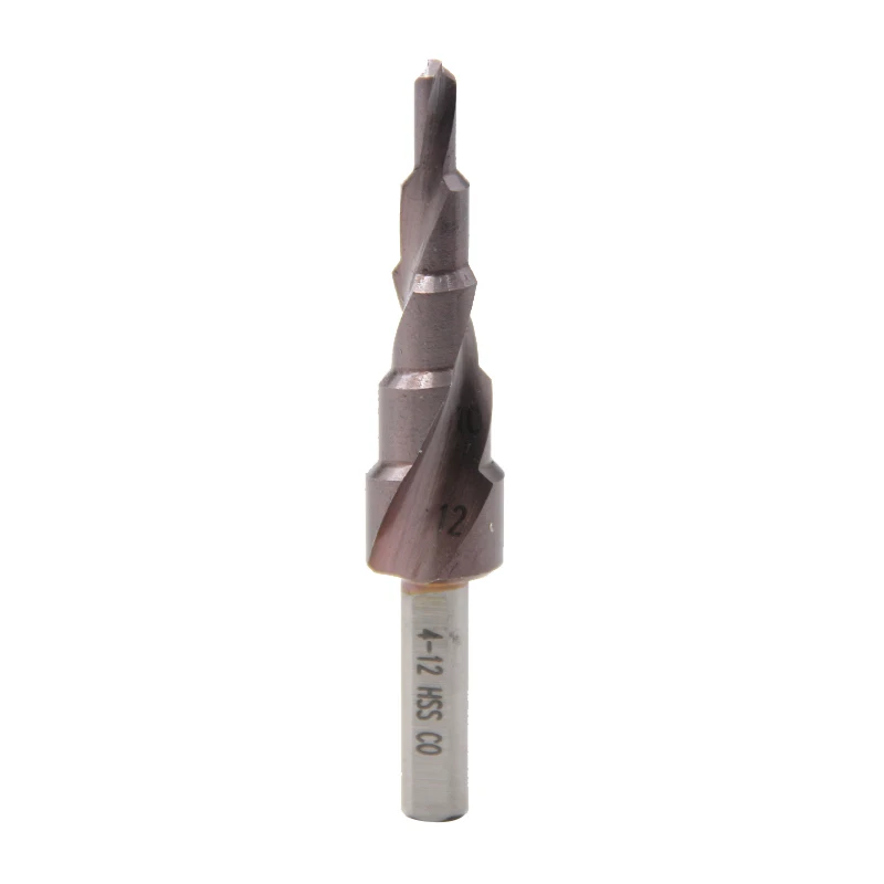 

M35 HSS-CO Step Drill Bits 4mm-12mm metalworking Power Tools round Shank Stainless steel tapping metal Drilling Cobalt plating