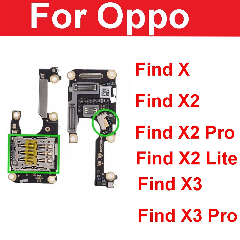 

SIM+Mic phone Flex Cable For OPPO Find X X2 X3 Pro X2 Lite phone With Headphone Plug Board Replacement Parts