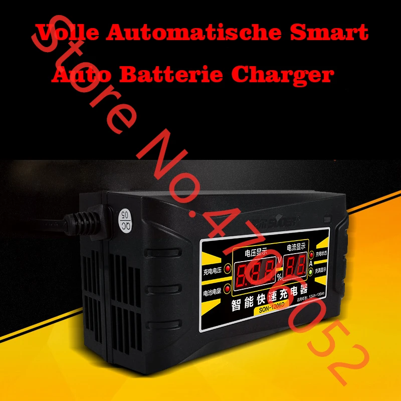 

Full Automatic Smart Car Battery Charger12V 10A Lead Acid / GEL Battery Charger LCD Display EU / US Plug Smart Fast Battery Char