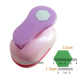 Hexagon Paper Cutter 1.5'' Shapes Craft Punchers Tools For Scrapbook Decorative Hole Punch Diy Puncher Scrapbooking Punches