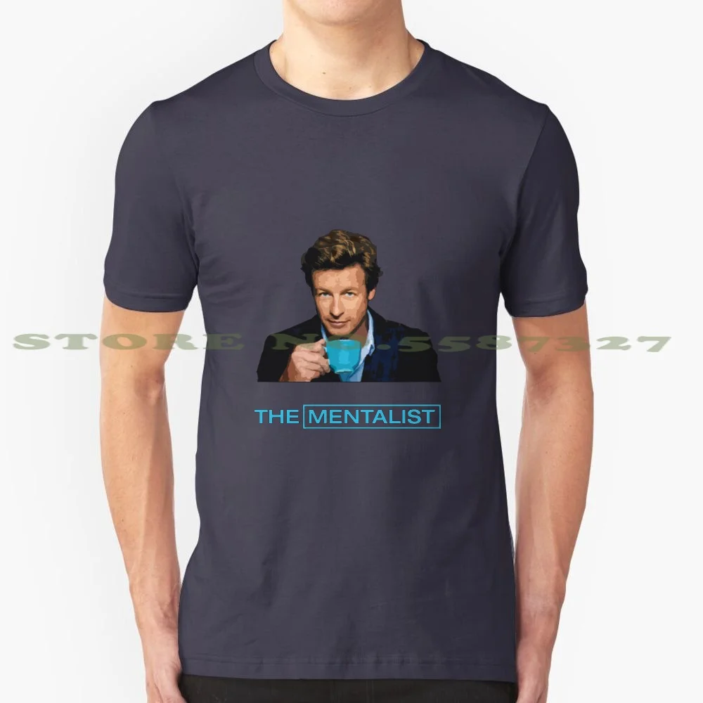 The Mentalist 100% Cotton T-Shirt Patrick Jane The Mentalist El Mentalista Simon Baker Series Tv Show Movies Film Cine Nerd