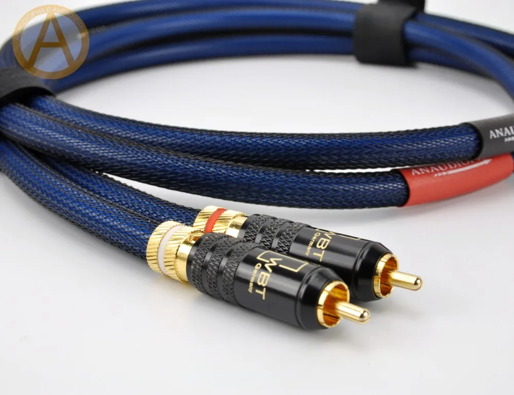 Hi-End SQ88 G5 RCA Cable Silver Plated Four Conductors For HiFi Audio Preamp Amplifier DAC