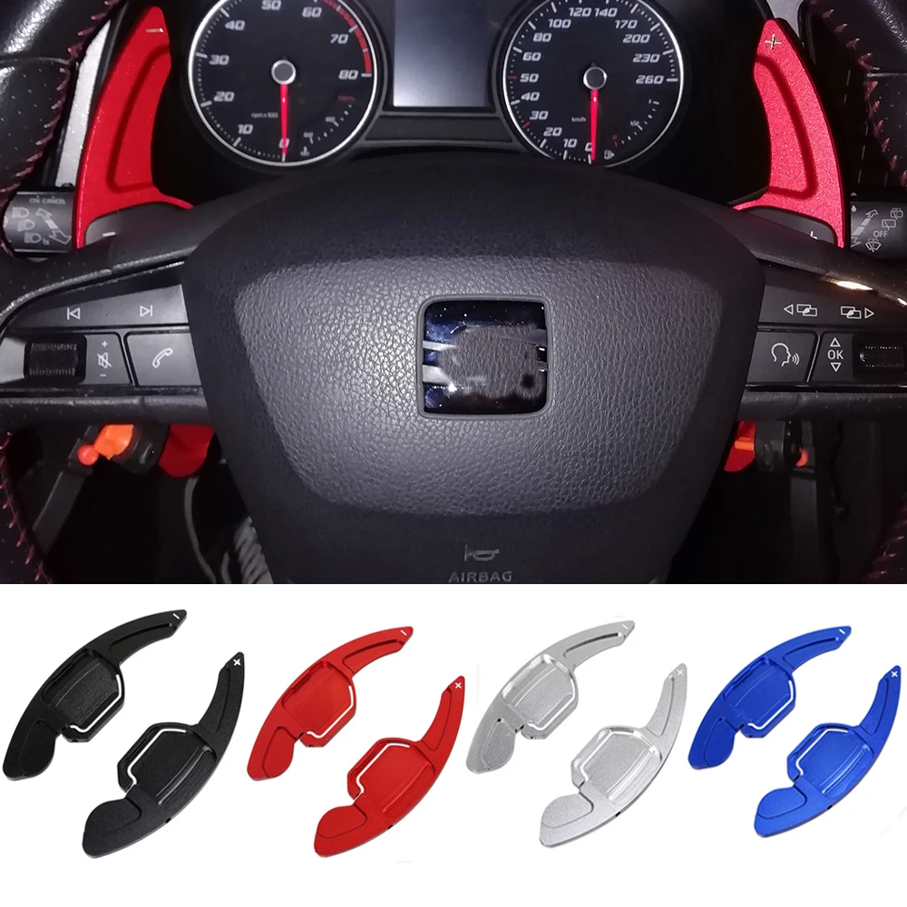 Paddle Shifter For Seat Alhambra Ateca Leon4 5F FR Cupra Car Steering Wheel Paddles Extend DSG Stickers for Seat Leon 2021 Mk4