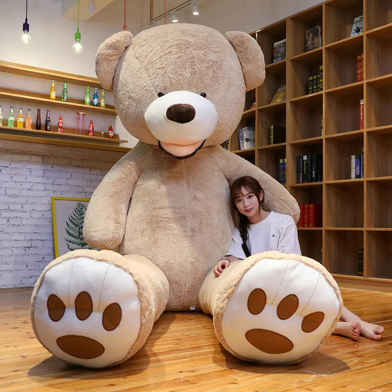 

100-260cm 6 Colors America Giant Bear Plush Toys Soft Teddy Skin Coat Popular Birthday Valentine's Gifts Girls Kid's Gift