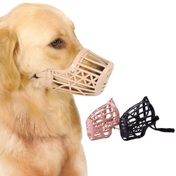 Outdoor Anti-eating Dog Muzzle for Medium Large Dogs Adjustable Pet Mask Golden Resistant Labrador Accessories mascotas Supplies