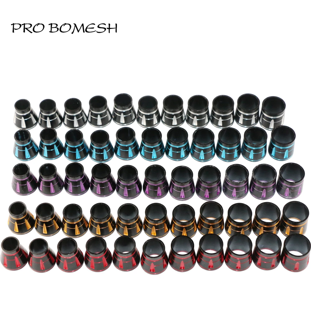 Pro Bomesh 5pcs/Lot Aluminum Front Trim Fishing Reel Seat Decorative Trim Part DIY Fishing Rod Building Component Accessory view 2