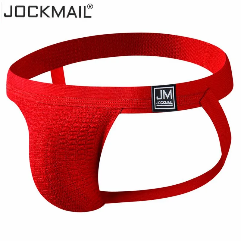 JOCKMAIL Men\'s Underwear Jockstrap Athletic Supporters, Low Rise Stretch Performance Jock Strap Sexy men underwear gay underwear