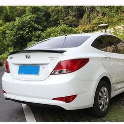 For Hyundai Verna Accent Spoiler 2011 2012 2013 2014 2015 Car Tail Wing Decoration ABS Plastic Unpainted Rear Trunk Spoiler