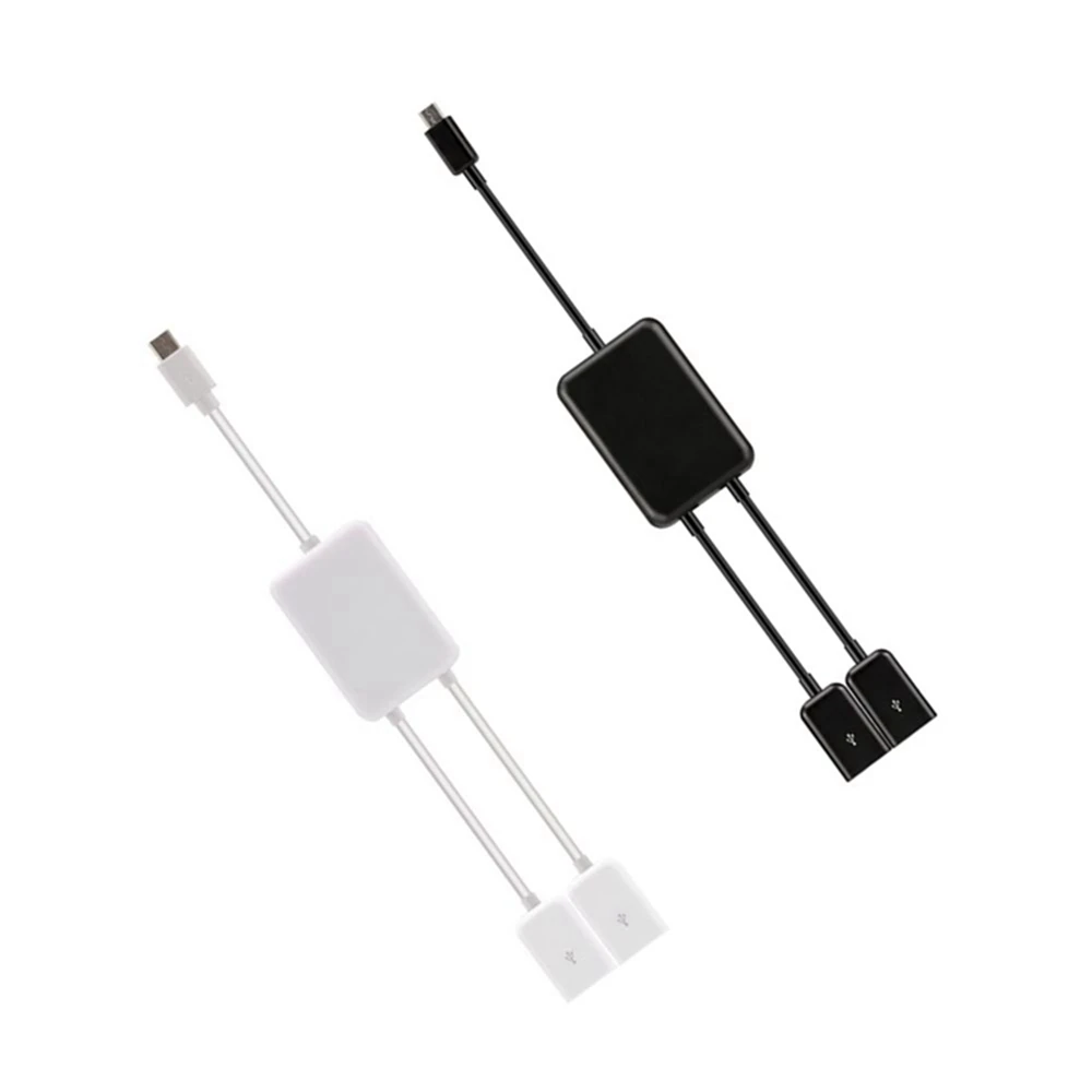 Micro-USB Host Kabel, micro-USB Männlichen zu 2X Typ A Dual USB Weibliche OTG Adapter Konverter Hub für Android Tablet Pc und sm