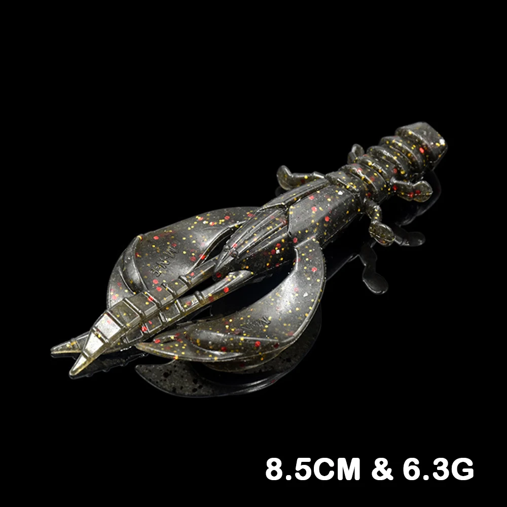 4/8 Stück 80mm/6,5g Weicher Silikon-Garnelenköder Set mit Wirbel, Jigging-Wobbler, Künstlicher Köder für Hecht, Minnow, Barsch