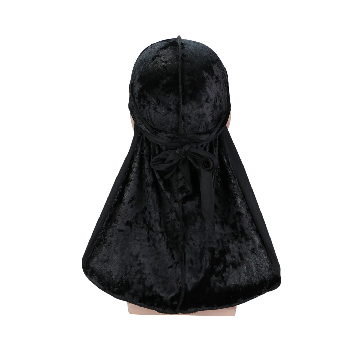 Unisex Diamond Velvet Durag Bandana für Männer Long Tail Headwrap Wave Cap Stretch Herren Doo Rag Turban Hut Hip-Hop Kopfbedeckung Caps – Detail 3