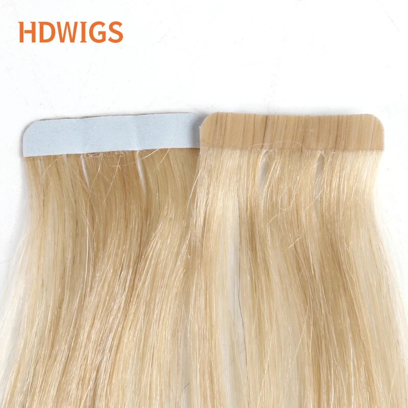 Tape in Human Hair Extension Straight Brazilian Remy Hair Extension 2.5g 20pcs 50g Tapes Hair 100% Human Hair Natural Blond 613