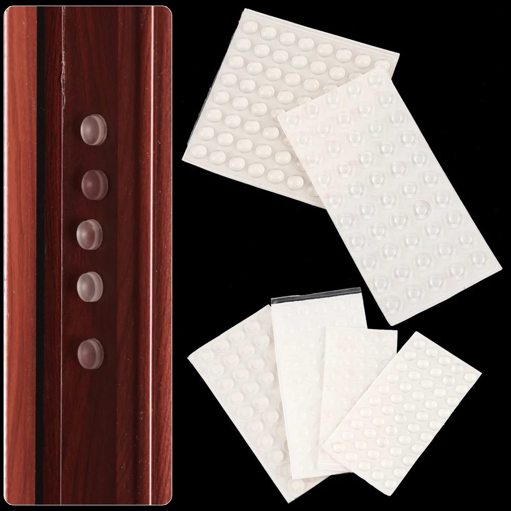 50/64/100 Pcs Silicone Buffer Pads Door Stopper Self-adhesive Bumper Rubber Prevent Noisy Collision Cushion Furniture Protection
