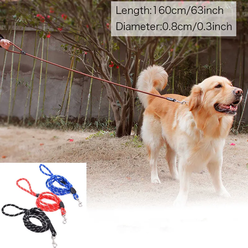 urable Nylon Dog Leash Pet Lead Training Walking Running Leads Rope For Small Medium Large Dogs Pit bull Bulldog Running Leashes