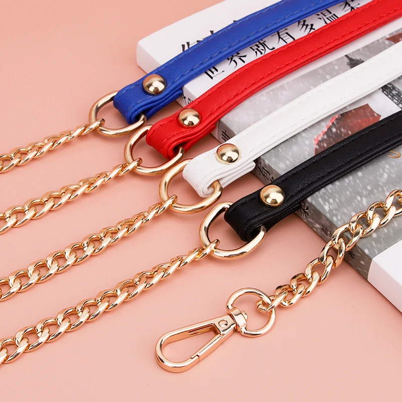 

1pcs 120cm Metal Bag Chain Replacement Shoulder Bag Strap PU Leather Handle For Women Small and Medium Handbag Belt Accessories