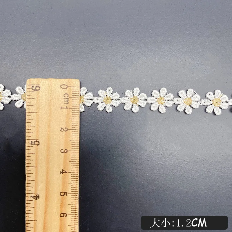 5Yards Flower Embroidered Lace Trim Ribbons Fabric Trim DIY Sewing Handmade Craft Materials Clothes Accessories Home Decoration