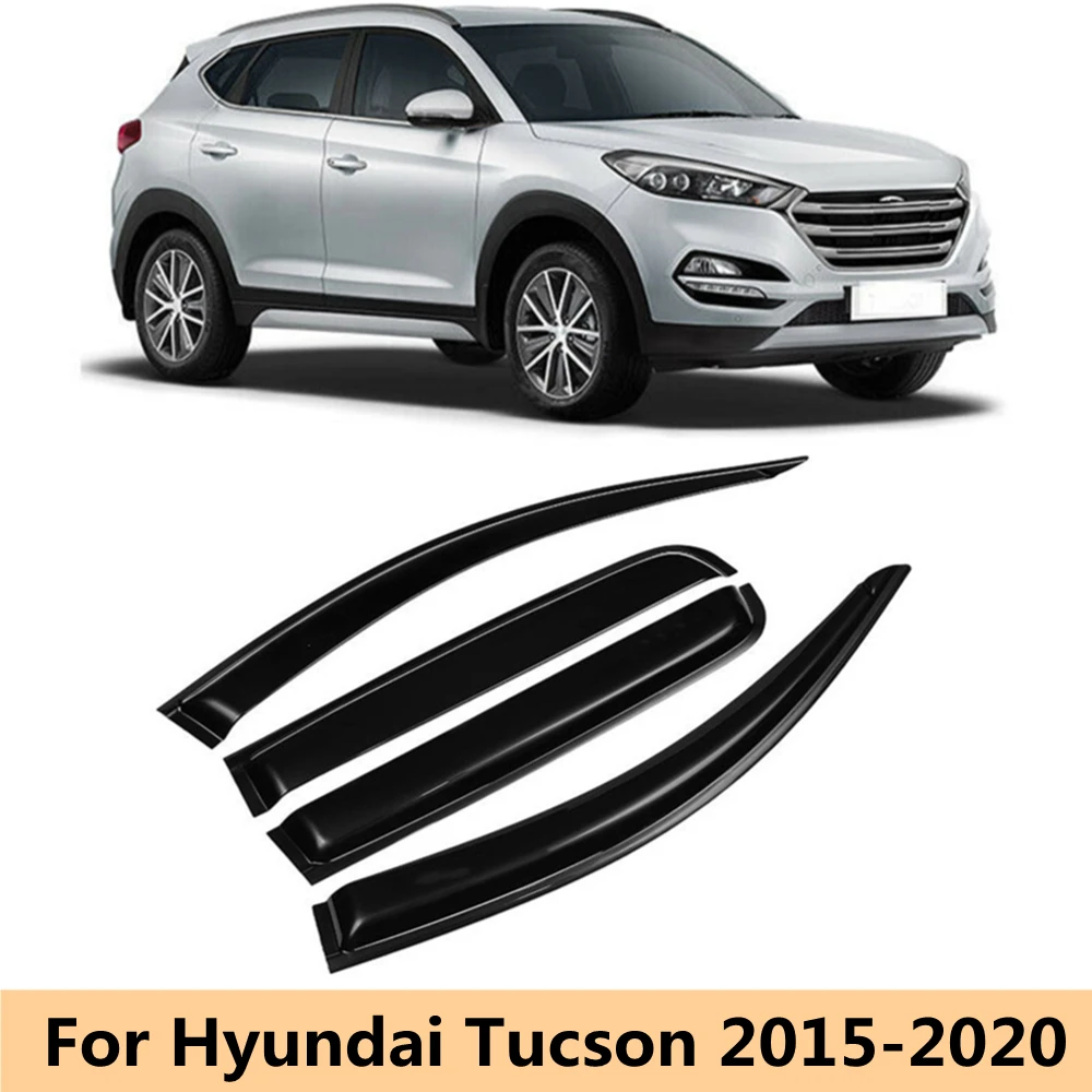 Car Side Window Visor Deflector Vent Awnings Shelters Rain Guard Cover For Hyundai Tucson 2015 2016 2017 2018 2019 2020